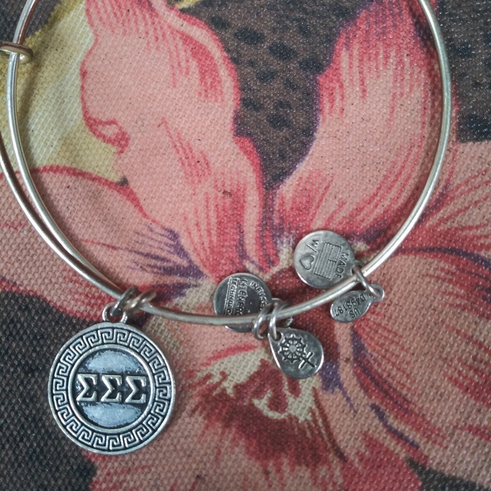 Tri Sigma Sigma Sigma Alex and Ani bracelet silver